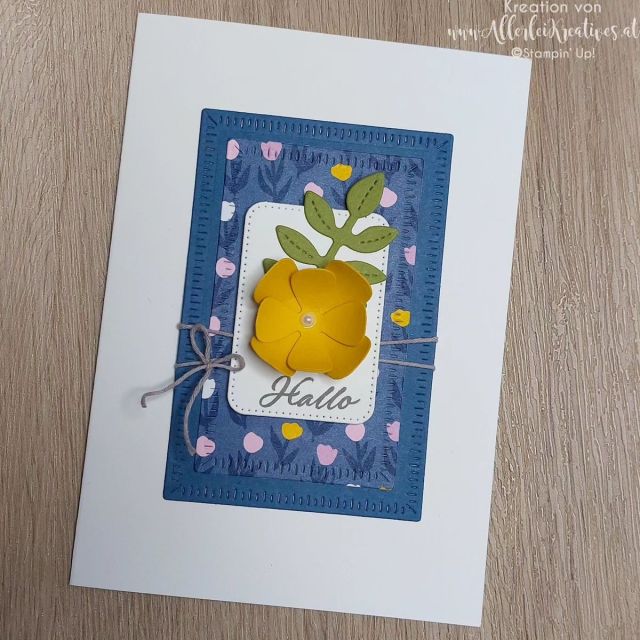 Heute habe ich einen Blumengruß für euch. 💐💐
.
Gewerkelt habe ich diese Karte mit den Stanzformen Papierblumen und dem DSP einfach eklektisch.
.
.
Eelches Materialien und Zubehör ich sonst noch verwendet habe?
Das verrate ich euch gerne - schreibt mir einfach eine Nachricht, ich helfe gerne weiter…
.
Ich freue mich auf eurer Feedback ❤💬
.
alles Liebe
Eva
.
.
#kreativmitpapier #grußkarten #bastelnmitstampinup #kreativ #basteln #stempeln
#lebebunter #lifecolorfully #kreativeauszeit #Inspiration
#dowhatyoulove #welchestanzformen #stampinupdemonstrator #stampinupdemo
#stampinupösterreich
.
.
📦  von Stampin' Up! Produkten könnt ihr direkt über shop.allerleikreatives.at (mit dem aktuellen Gastgeberinnencode) oder über mich persönlich aufgeben.